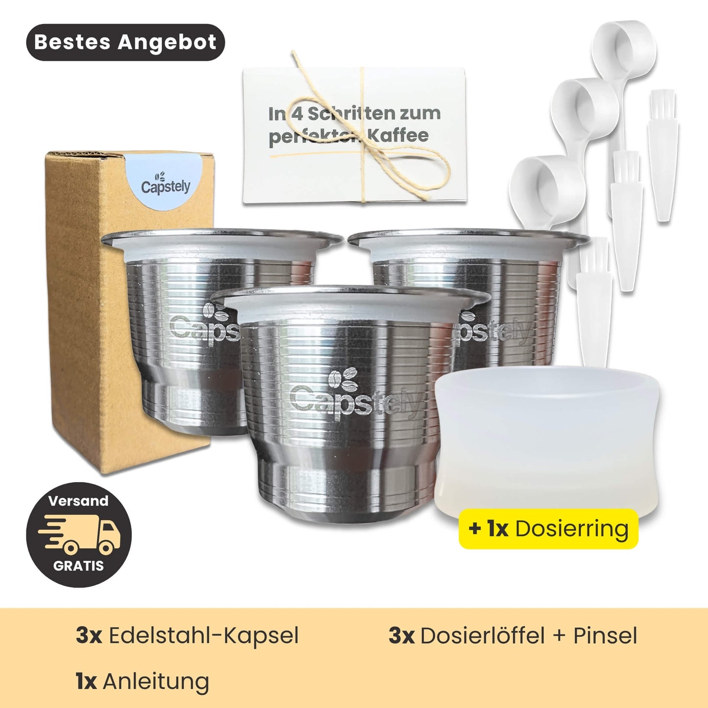 Wiederverwendbare Edelstahl-Kapsel für Nespresso®