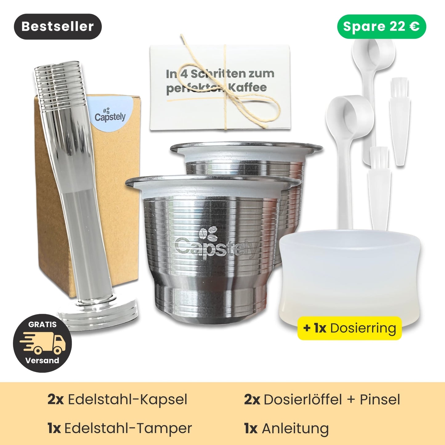 Wiederverwendbare Edelstahl-Kapsel für Nespresso®