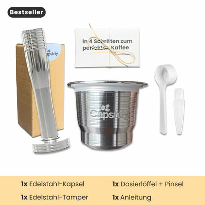 Wiederverwendbare Edelstahl-Kapsel für Nespresso®