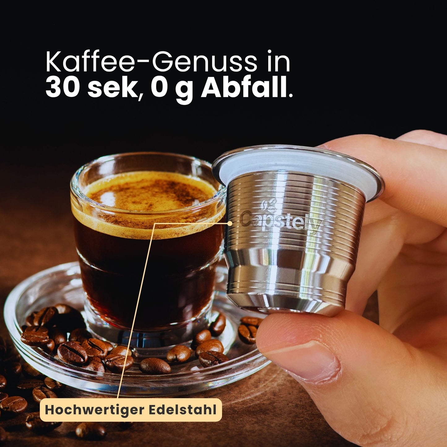 Wiederverwendbare Edelstahl-Kapsel für Nespresso®
