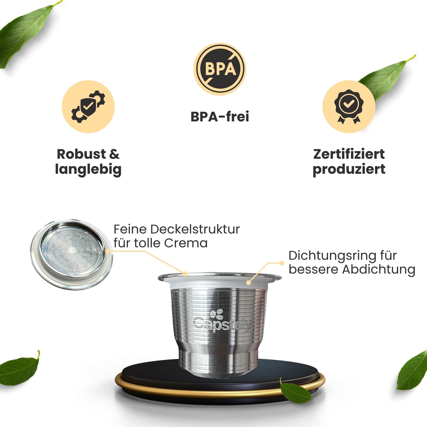 Wiederverwendbare Edelstahl-Kapsel für Nespresso®