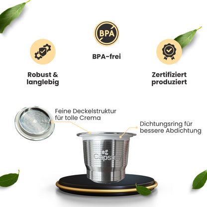 Wiederverwendbare Edelstahl-Kapsel für Nespresso®