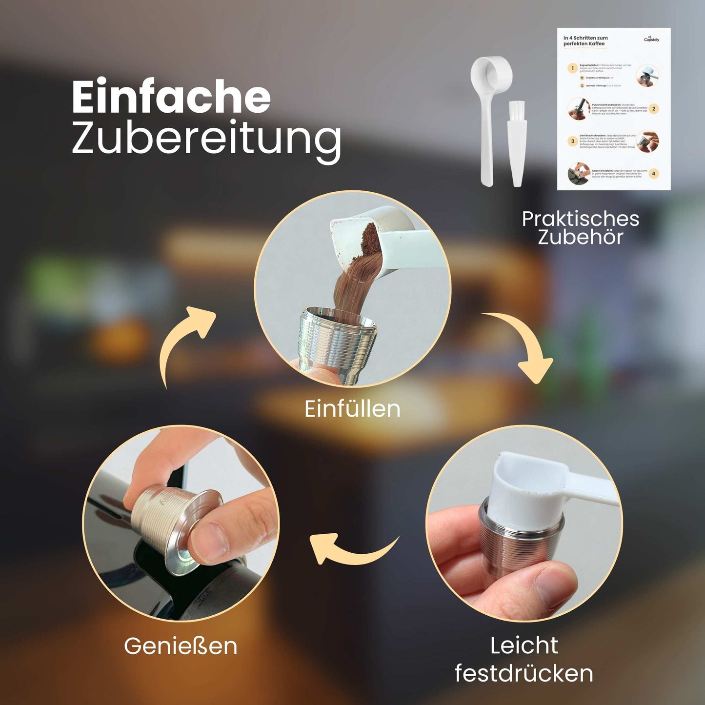 Wiederverwendbare Edelstahl-Kapsel für Nespresso®